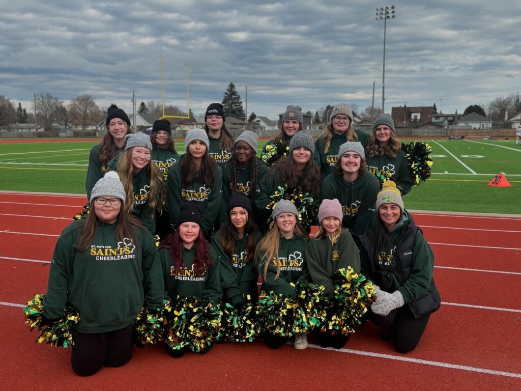 st-patrick-cheerleading-on-field